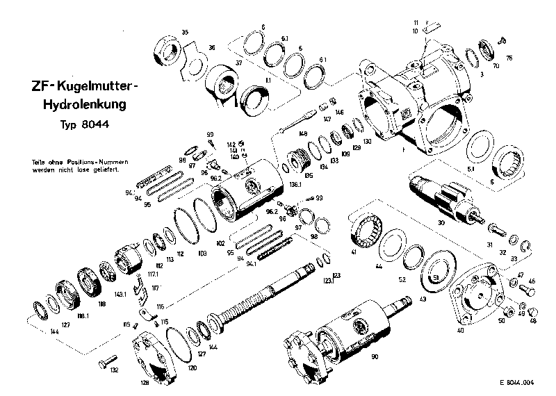 Комплект уплотнений в сборе 8044633010 ZF