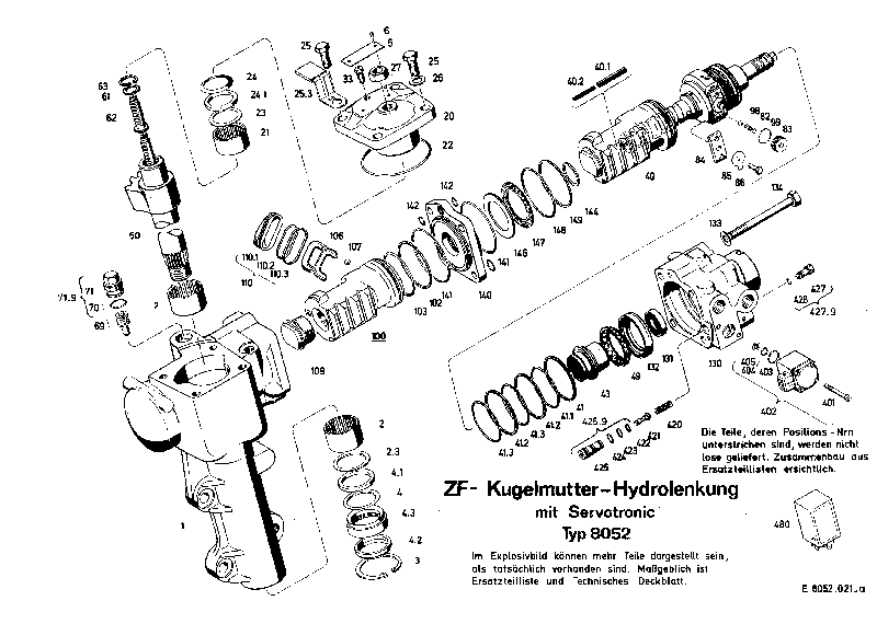 Комплект уплотнений в сборе 8052633050 ZF