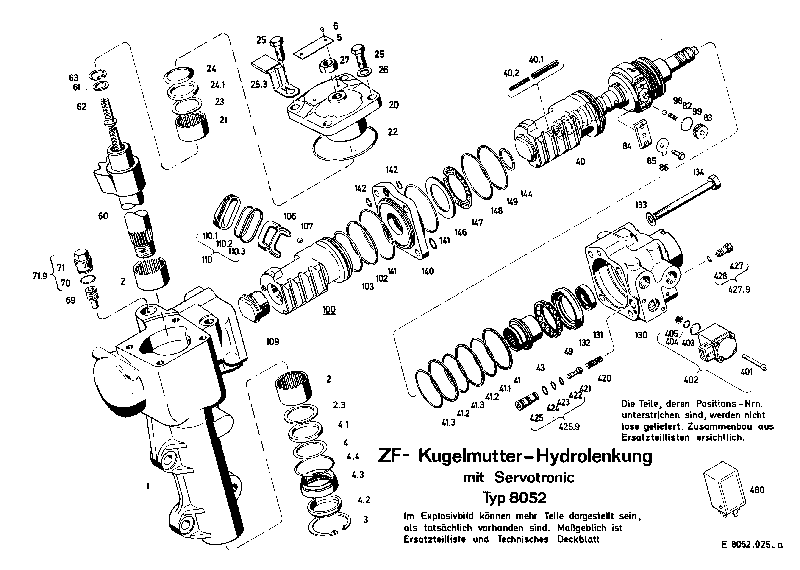Комплект уплотнений в сборе 8052633054 ZF