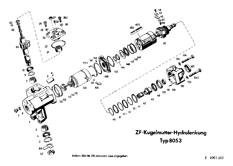 Комплект уплотнений в сборе 8053633010 ZF