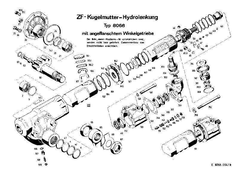 Комплект уплотнений в сборе 8066633013 ZF