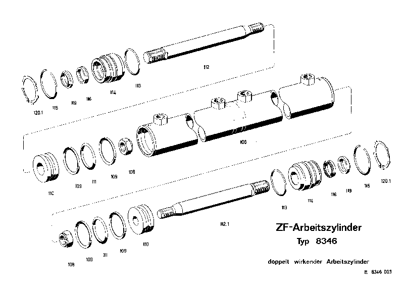 Комплект мелких деталей 8346633105 ZF