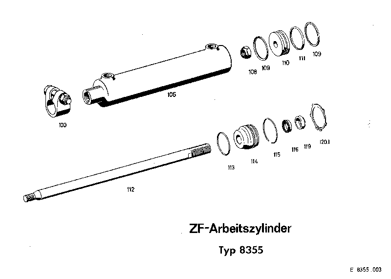 Комплект уплотнений в сборе 8355633005 ZF