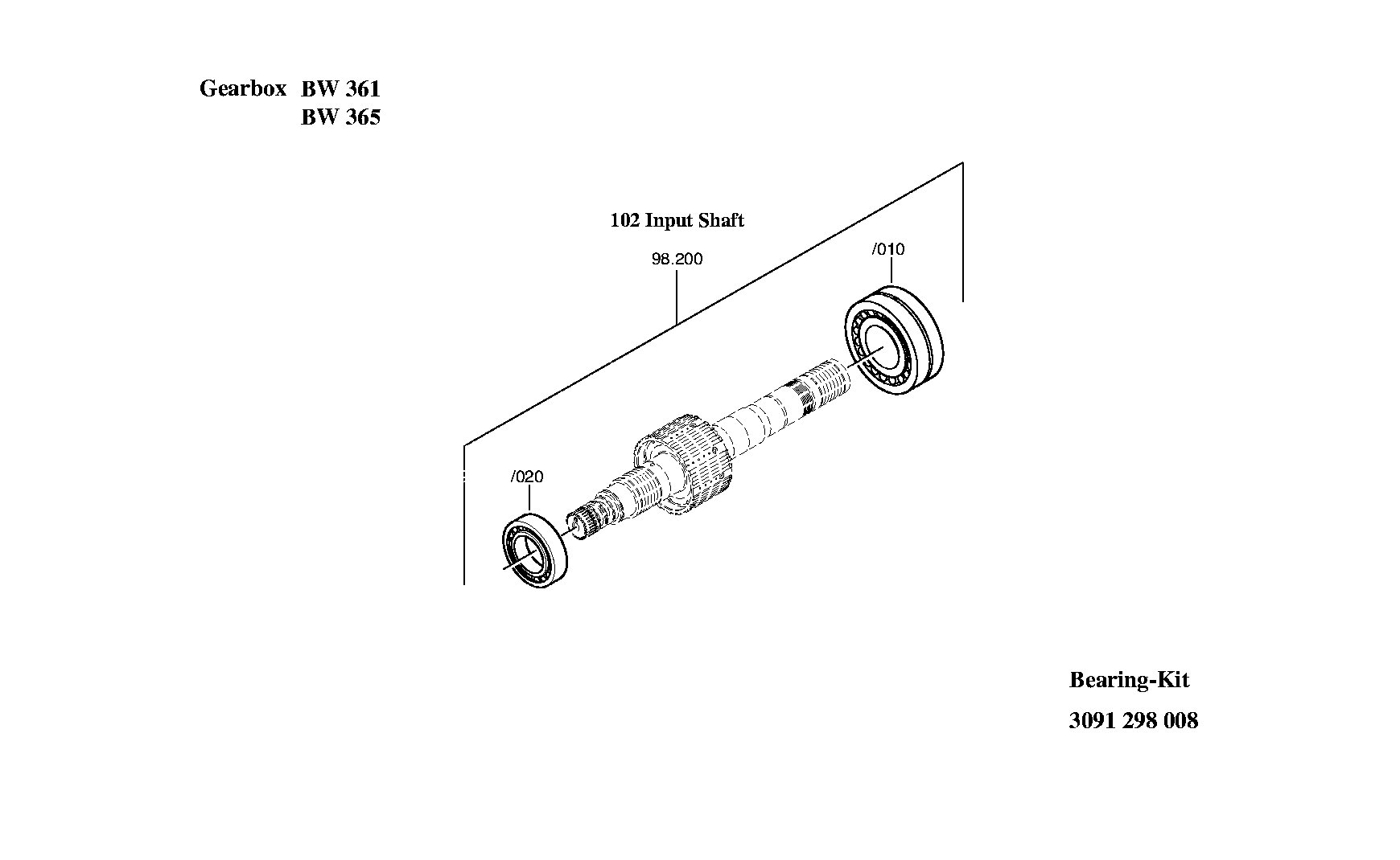 BEARING SET 3091298023 ZF