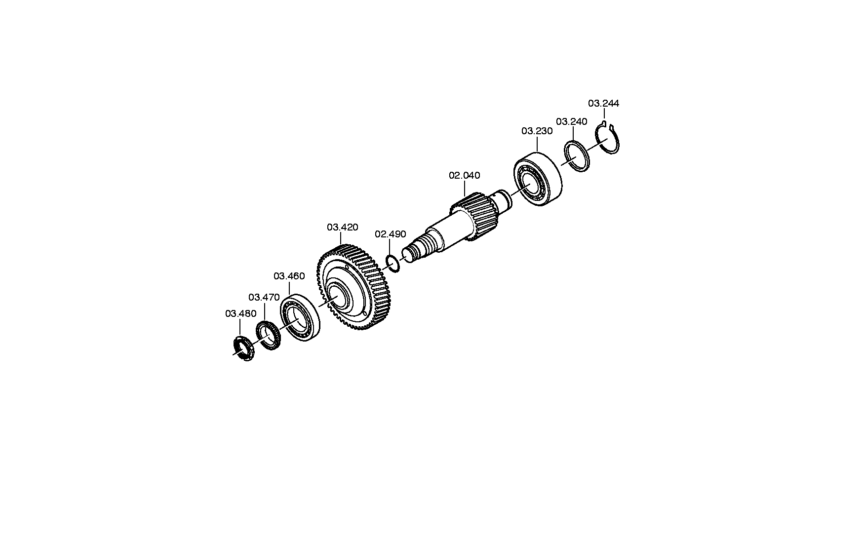 Промежуточный вал 3081303202 ZF