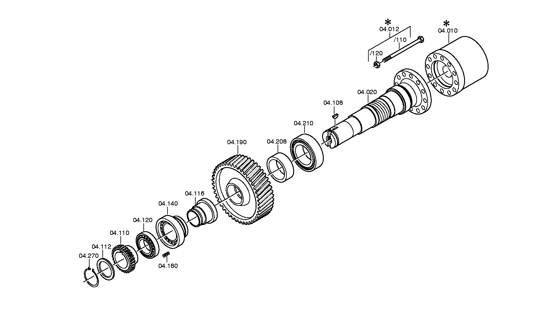 Выходная шестерня 3081304017 ZF