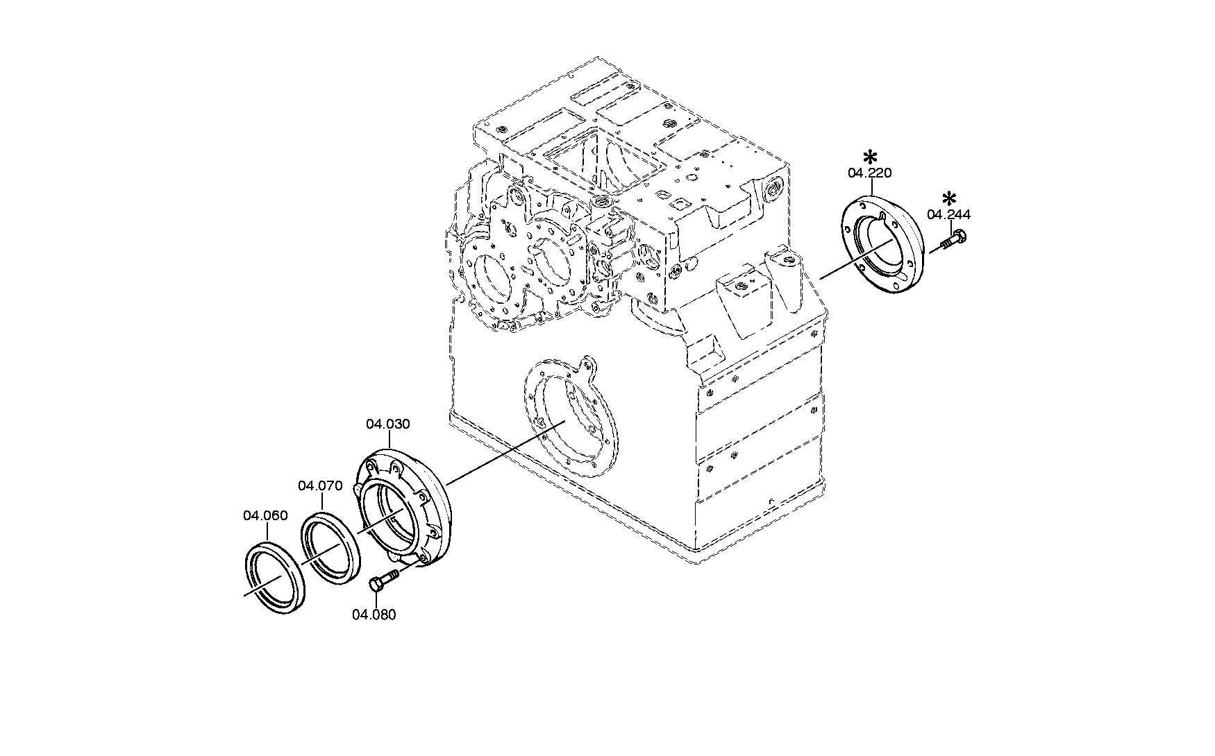 Фланец выходного вала 3080304049 ZF