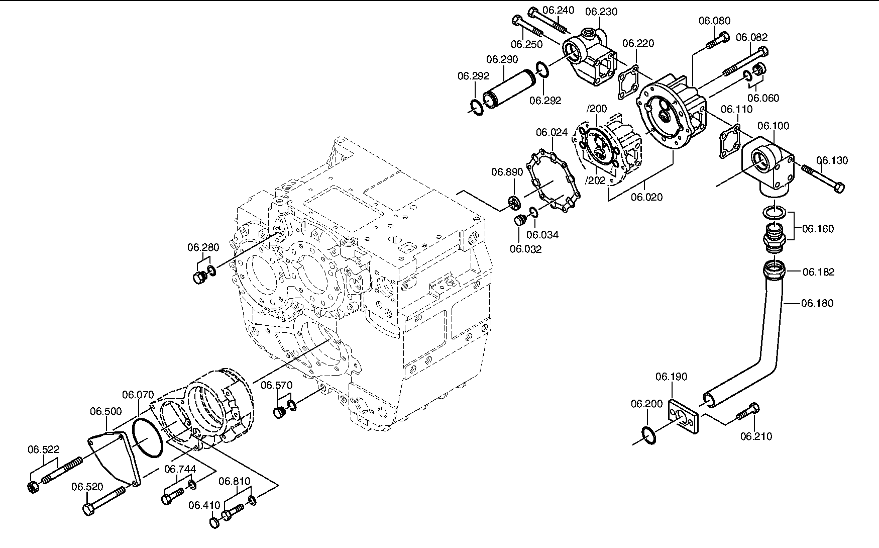 SUCTION LINE 3080206070 ZF