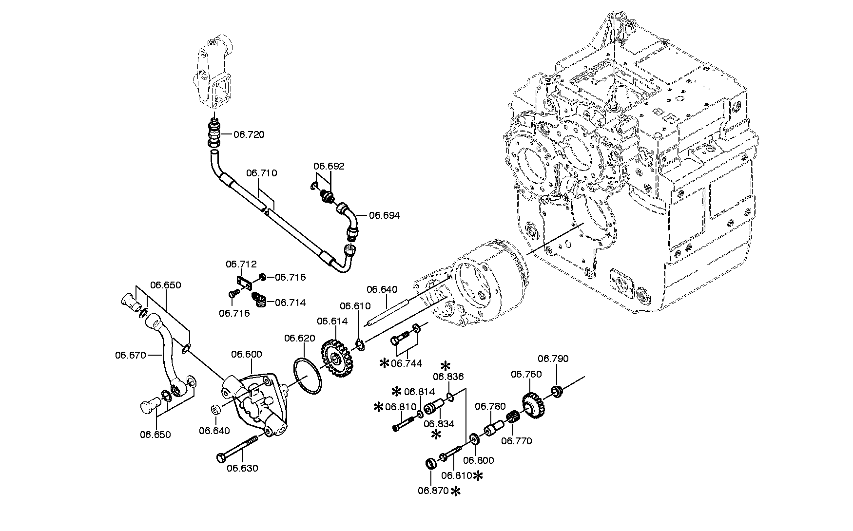 SUCTION LINE 3080207004 ZF