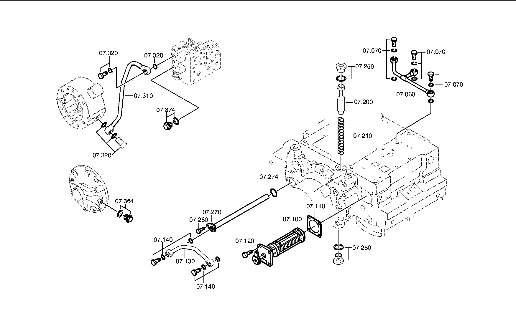 PRESSURE LINE 3080207007 ZF