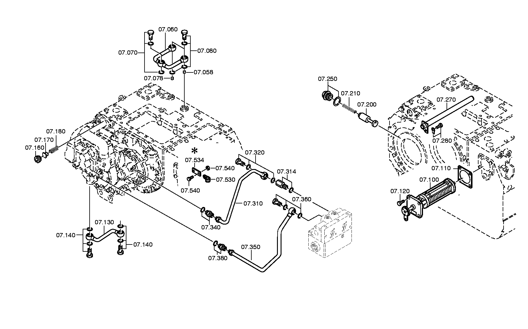 Трубопровод 0730063432 ZF