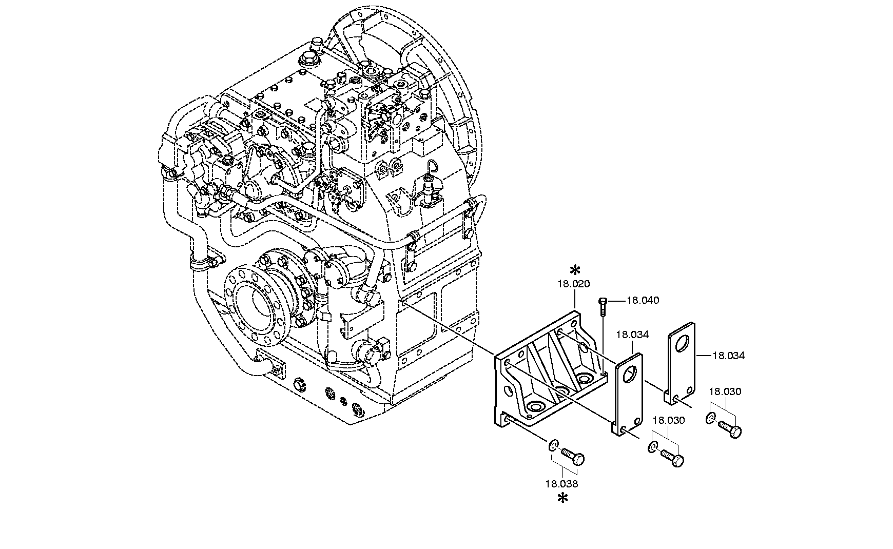 Болт с шестигранной головкой 0636016169 ZF