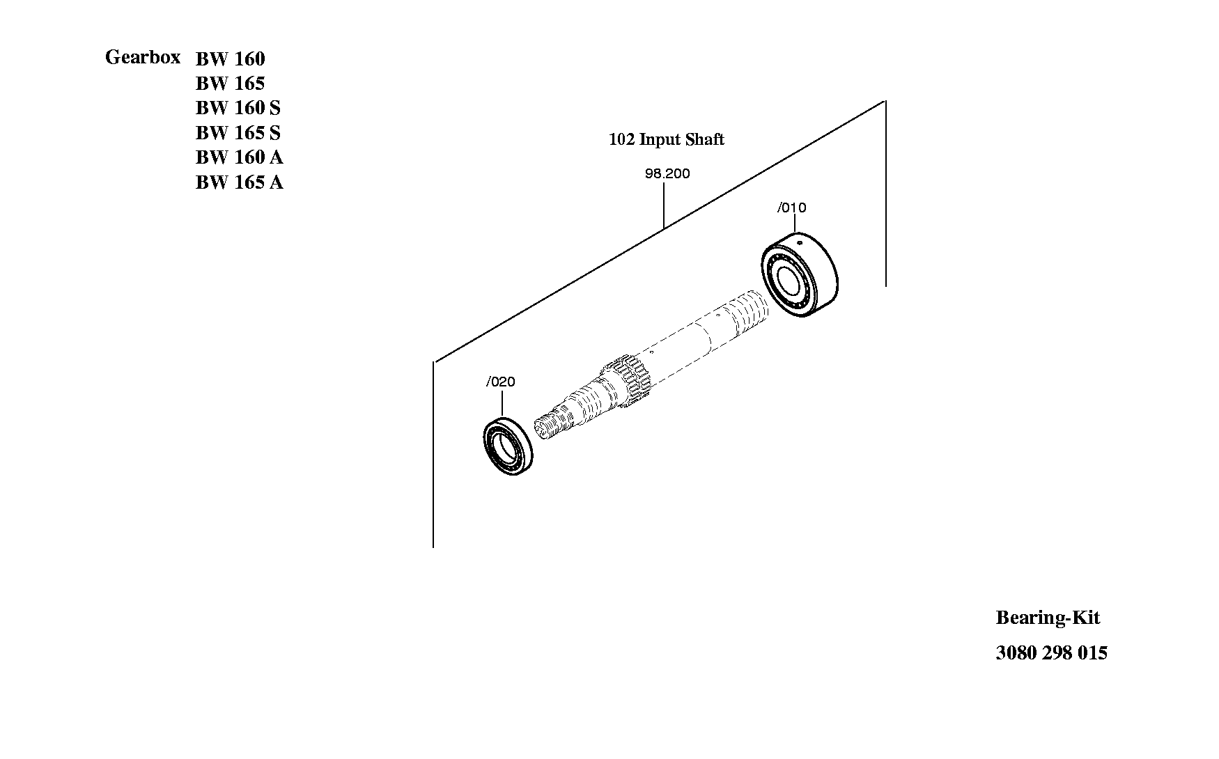 BEARING SET 3080298019 ZF