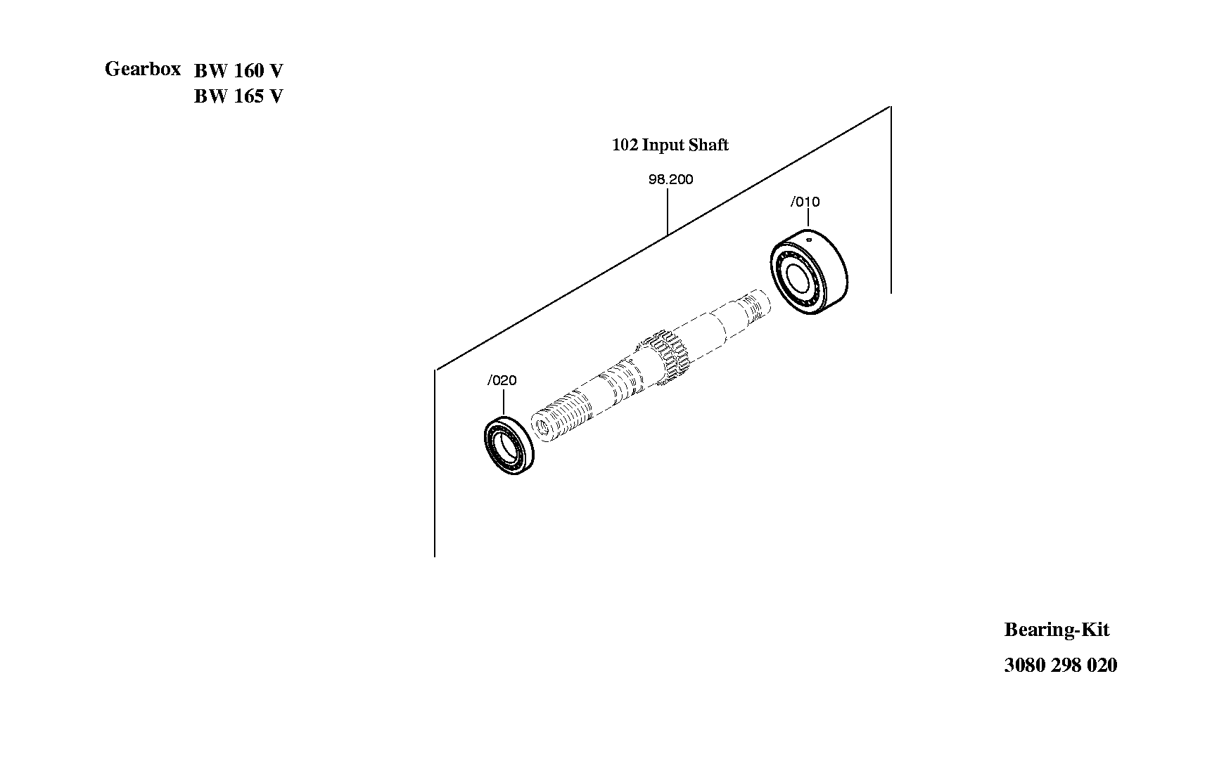 BEARING SET 3080298020 ZF
