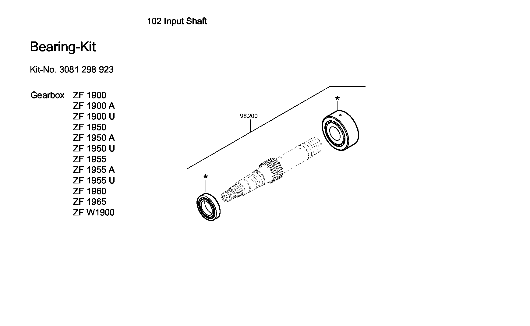 BEARING SET 3081298928 ZF