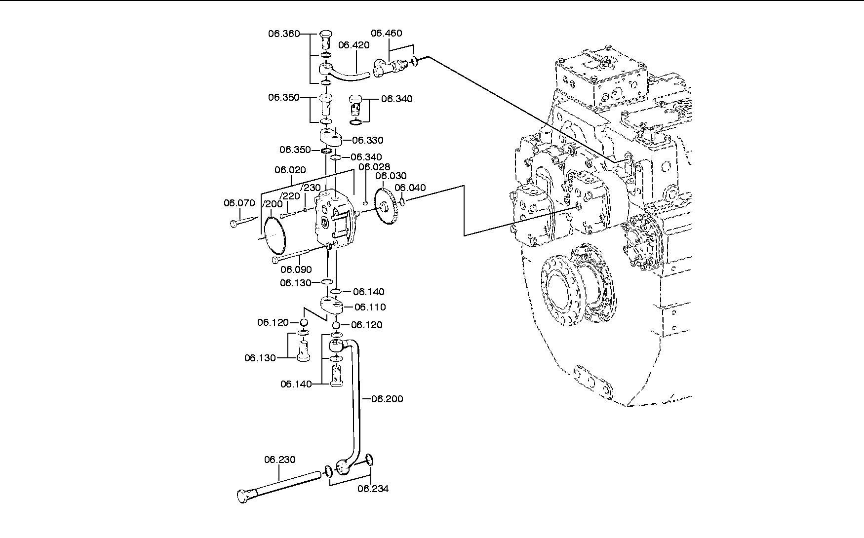 SUCTION TUBE 3082207045 ZF