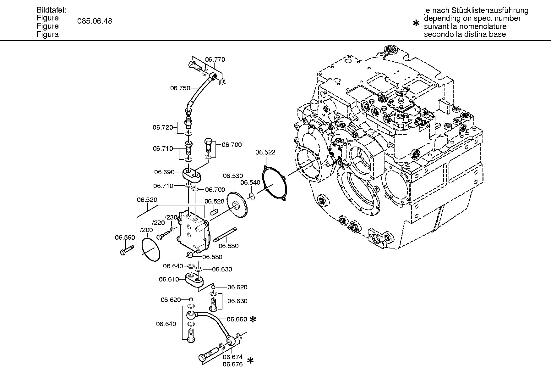 SUCTION LINE 3082206054 ZF