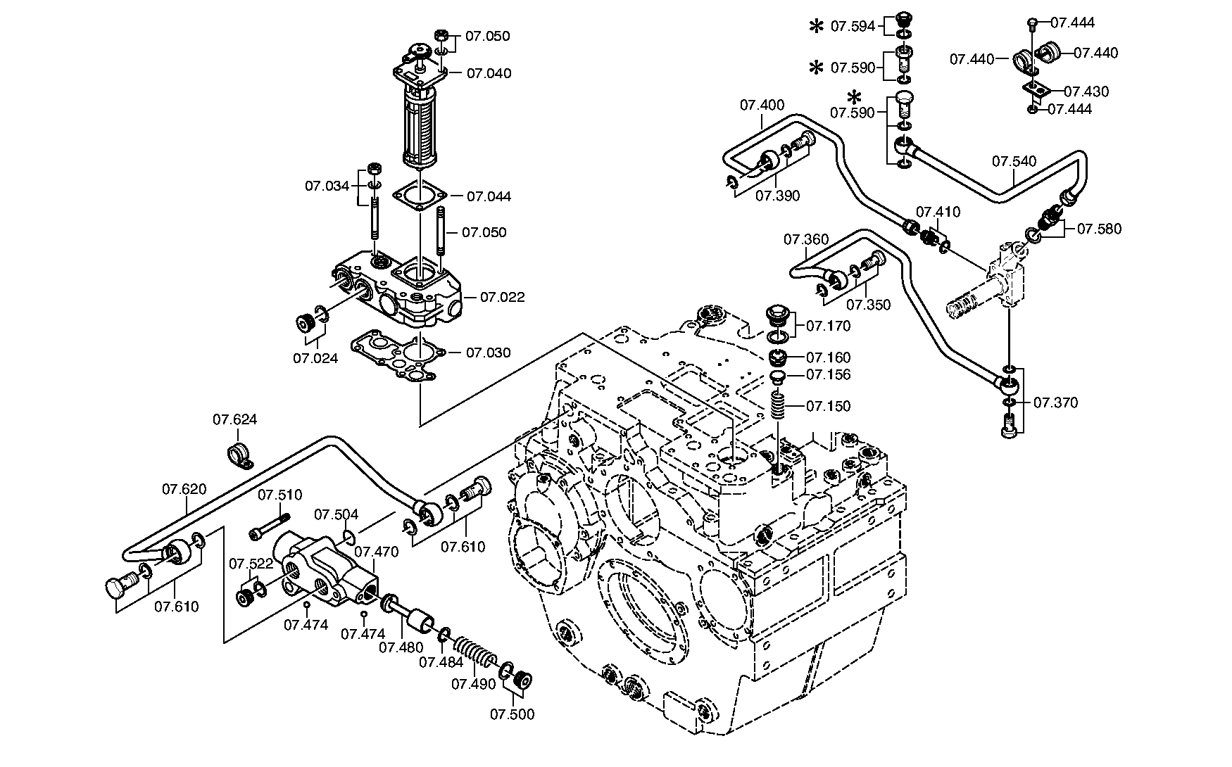 Трубопровод 3082207189 ZF