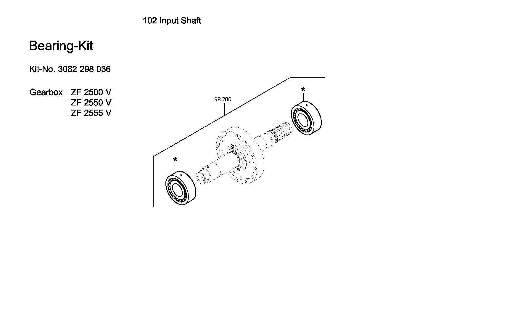 BEARING SET 3082298036 ZF