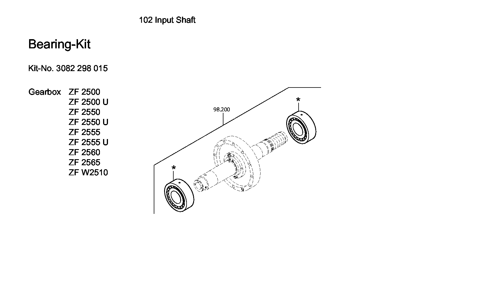 BEARING SET 3082298020 ZF