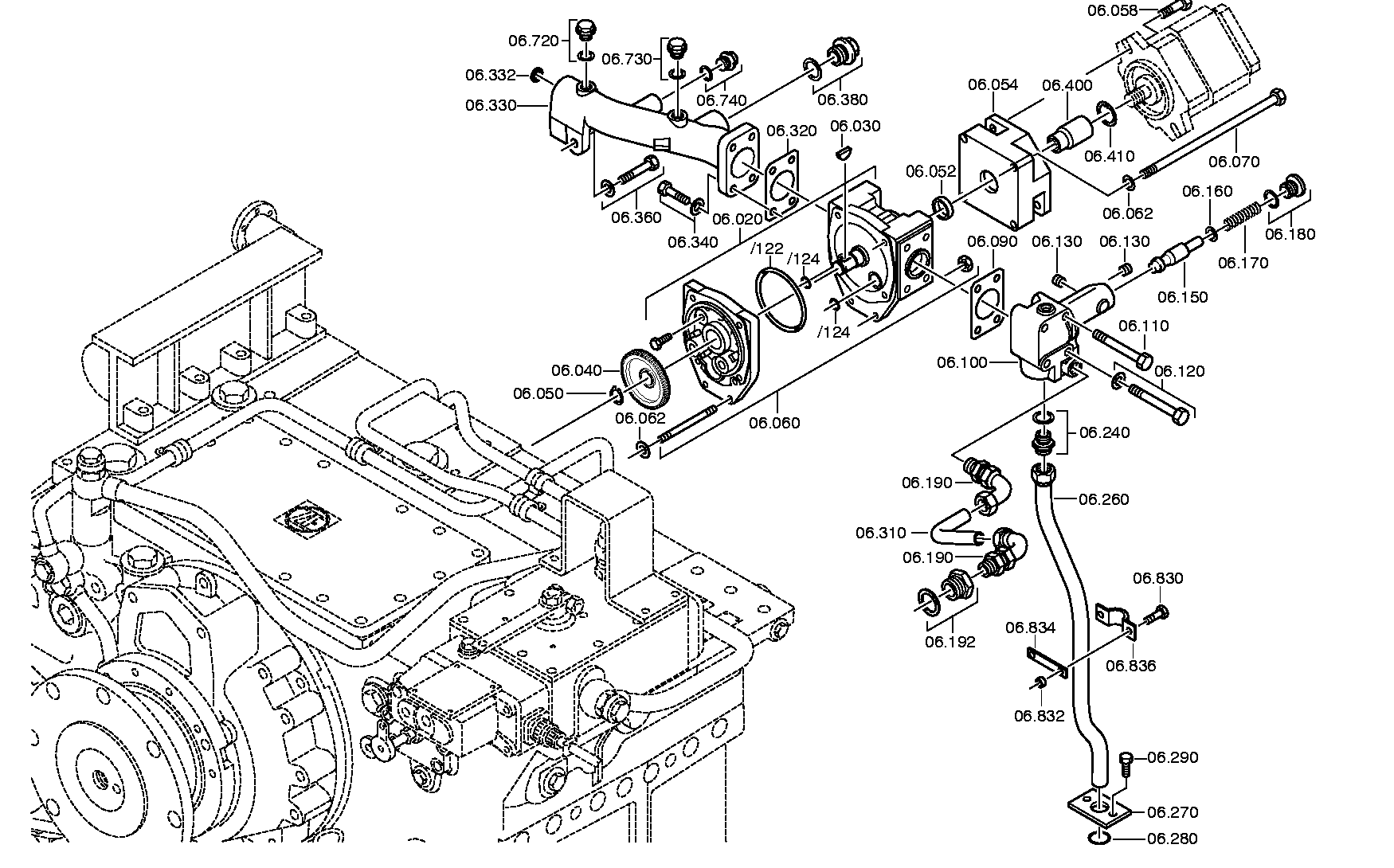 Болт с шестигранной головкой 0636010320 ZF