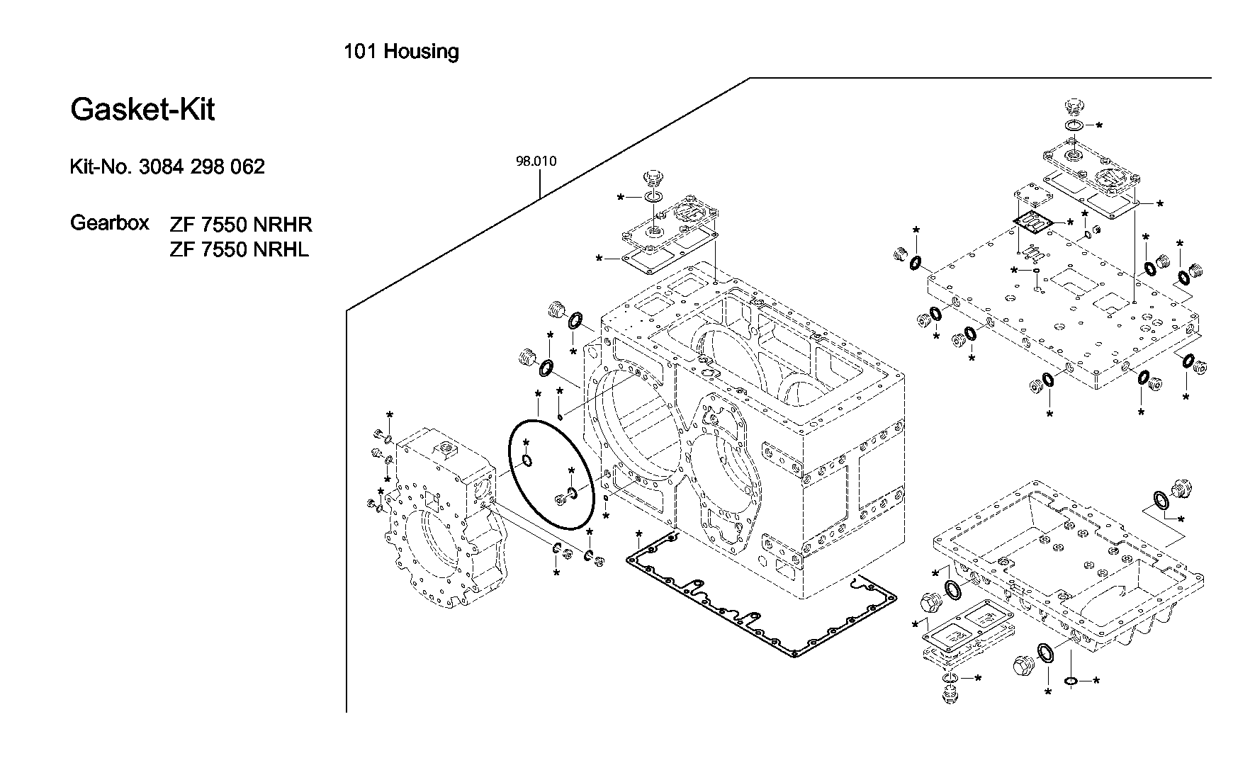Комплект уплотнений 3084298062 ZF