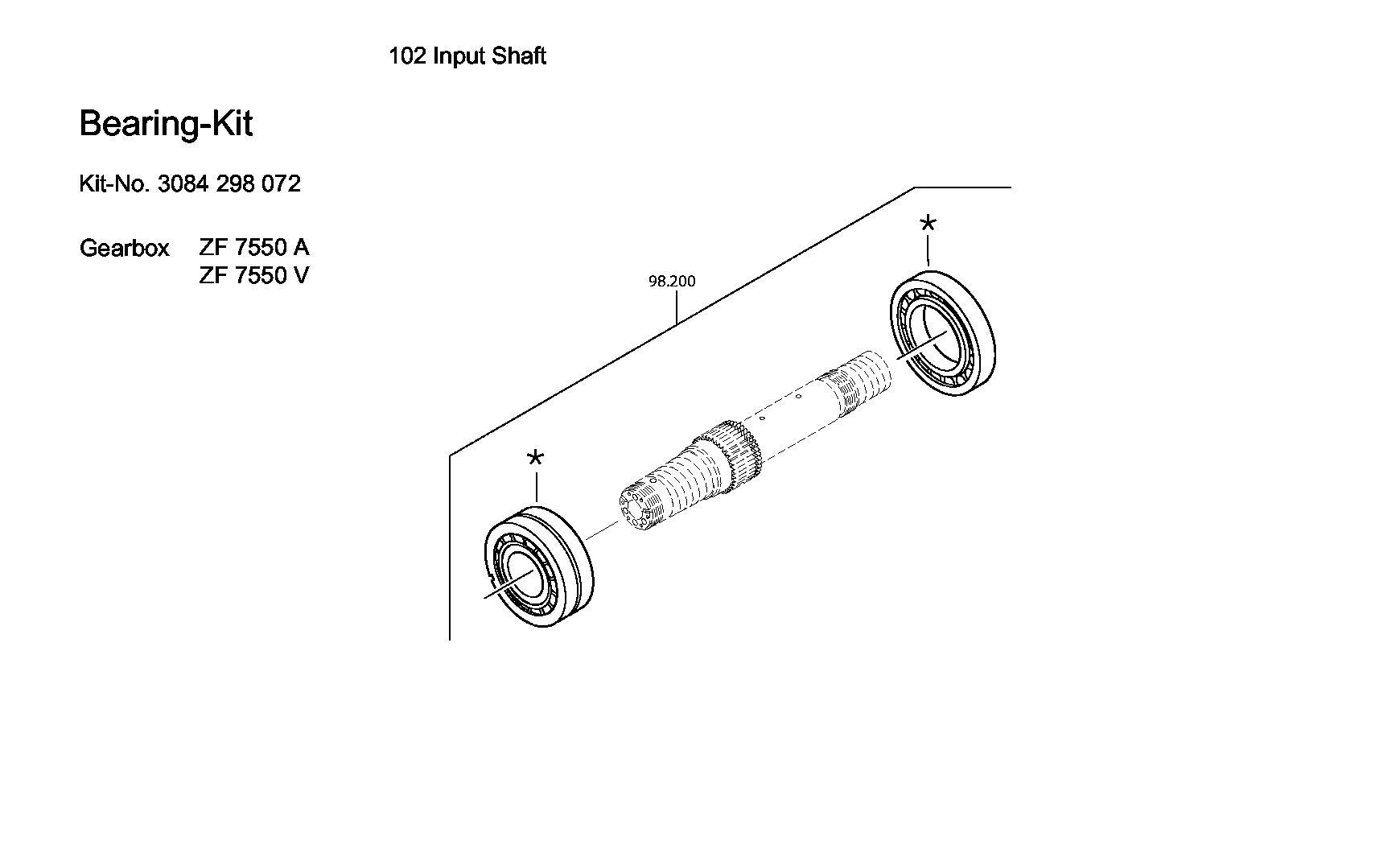 BEARING SET 3084298073 ZF