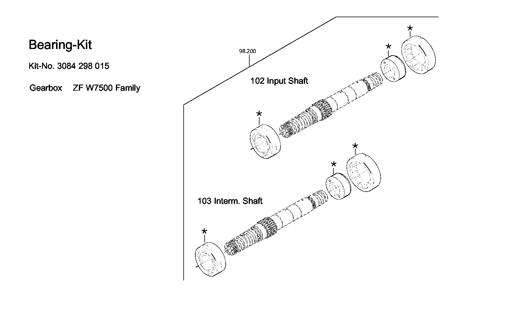 BEARING SET 3084298067 ZF