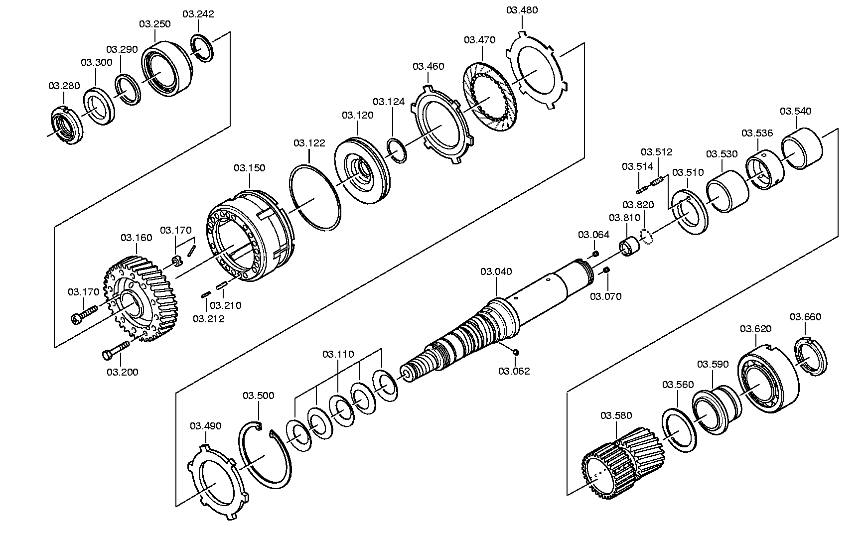 Промежуточный вал 3085303044 ZF