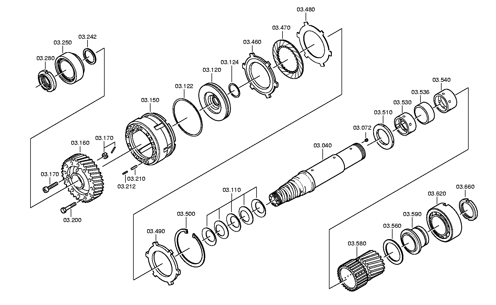 Промежуточный вал 3085303025 ZF
