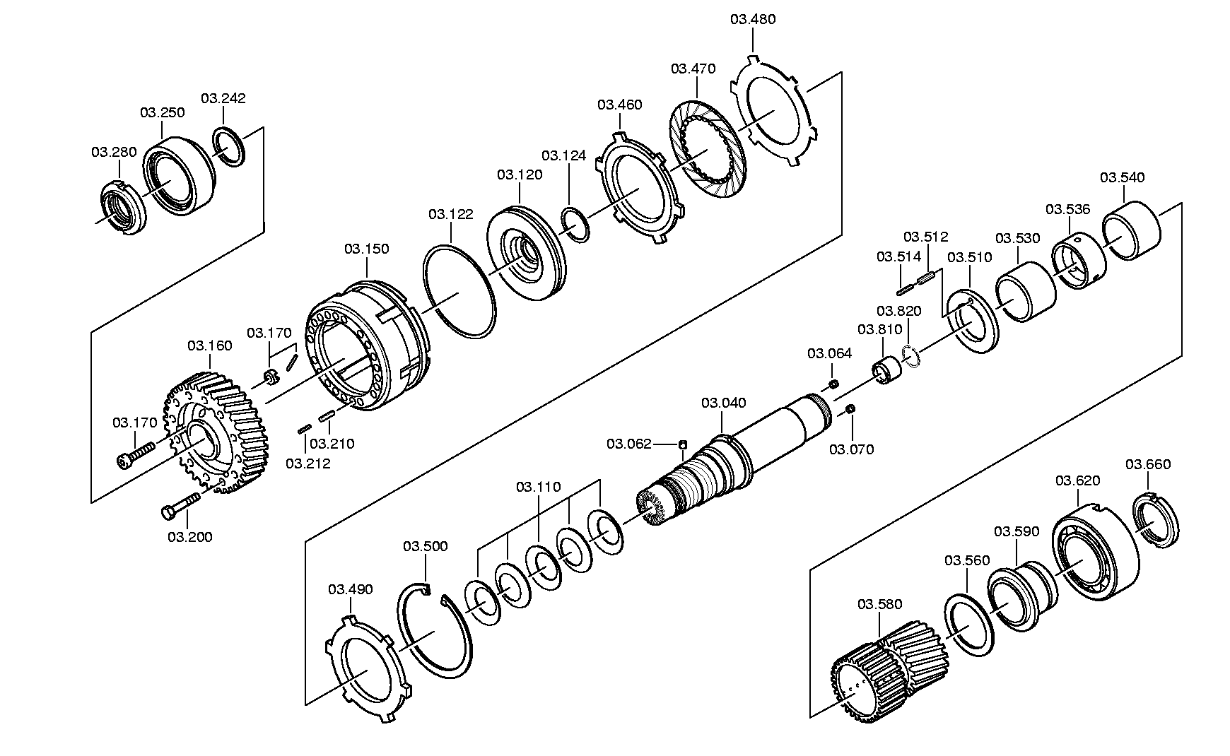 Промежуточный вал 3085303055 ZF