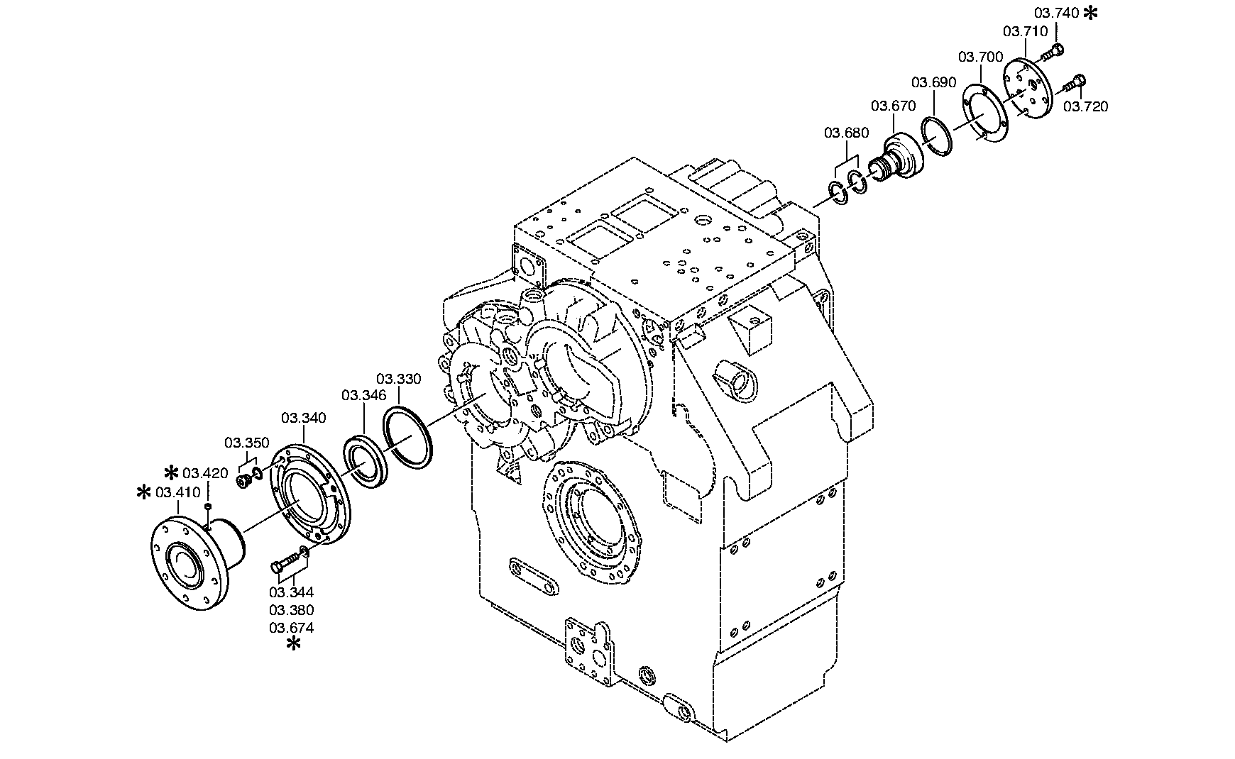 Промежуточный вал 3083303011 ZF