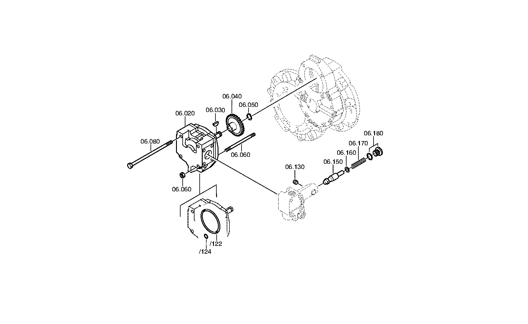 Болт с шестигранной головкой 0636010321 ZF