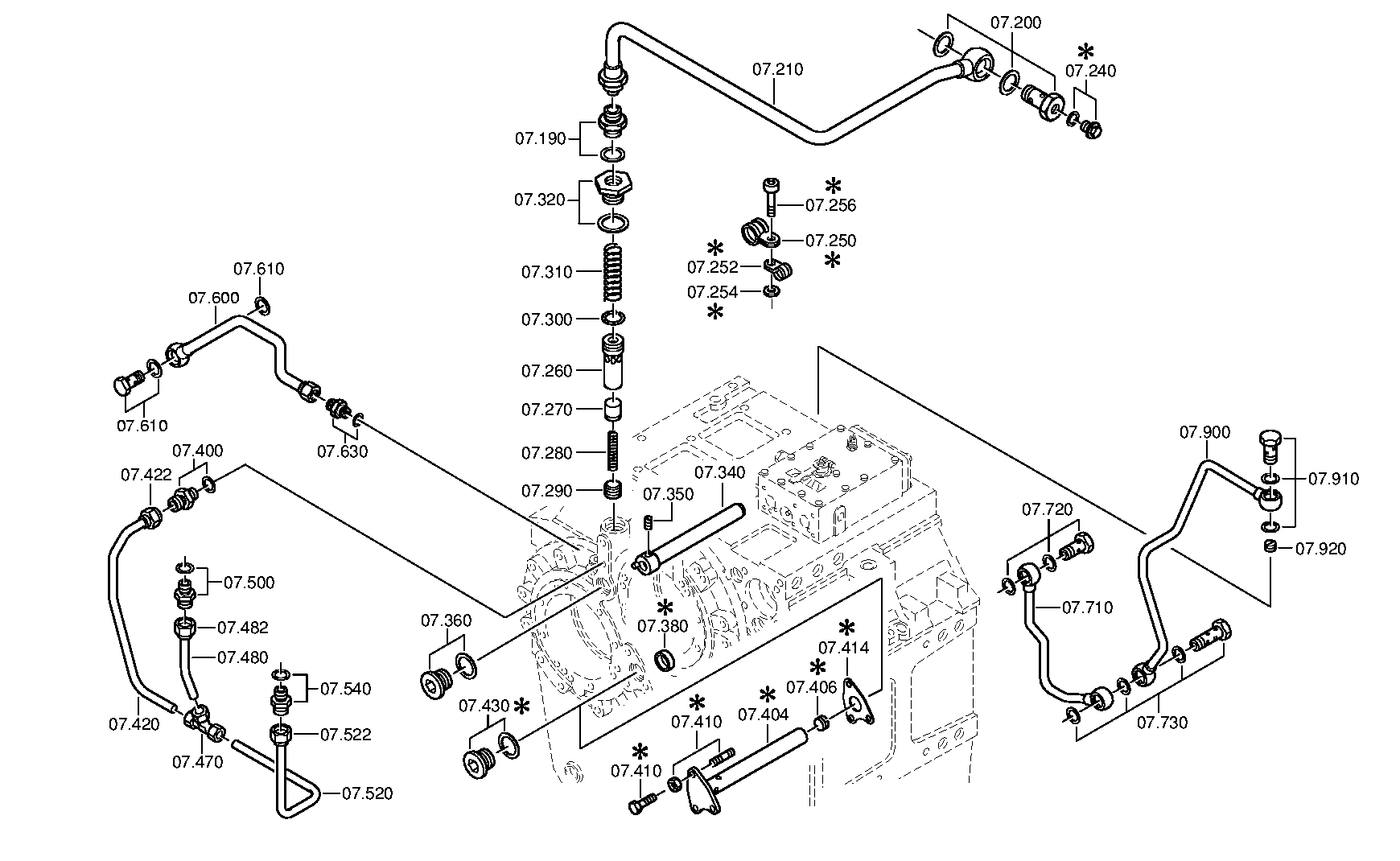 Масляная трубка 3085207029 ZF