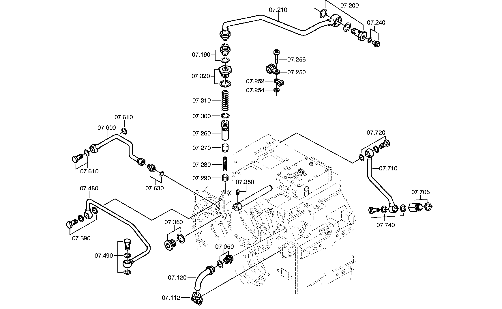 Масляная трубка 3083207045 ZF