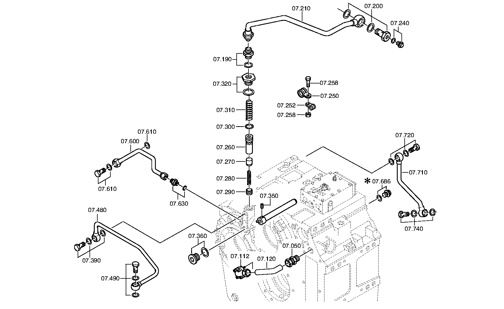 Трубопровод 3085207198 ZF