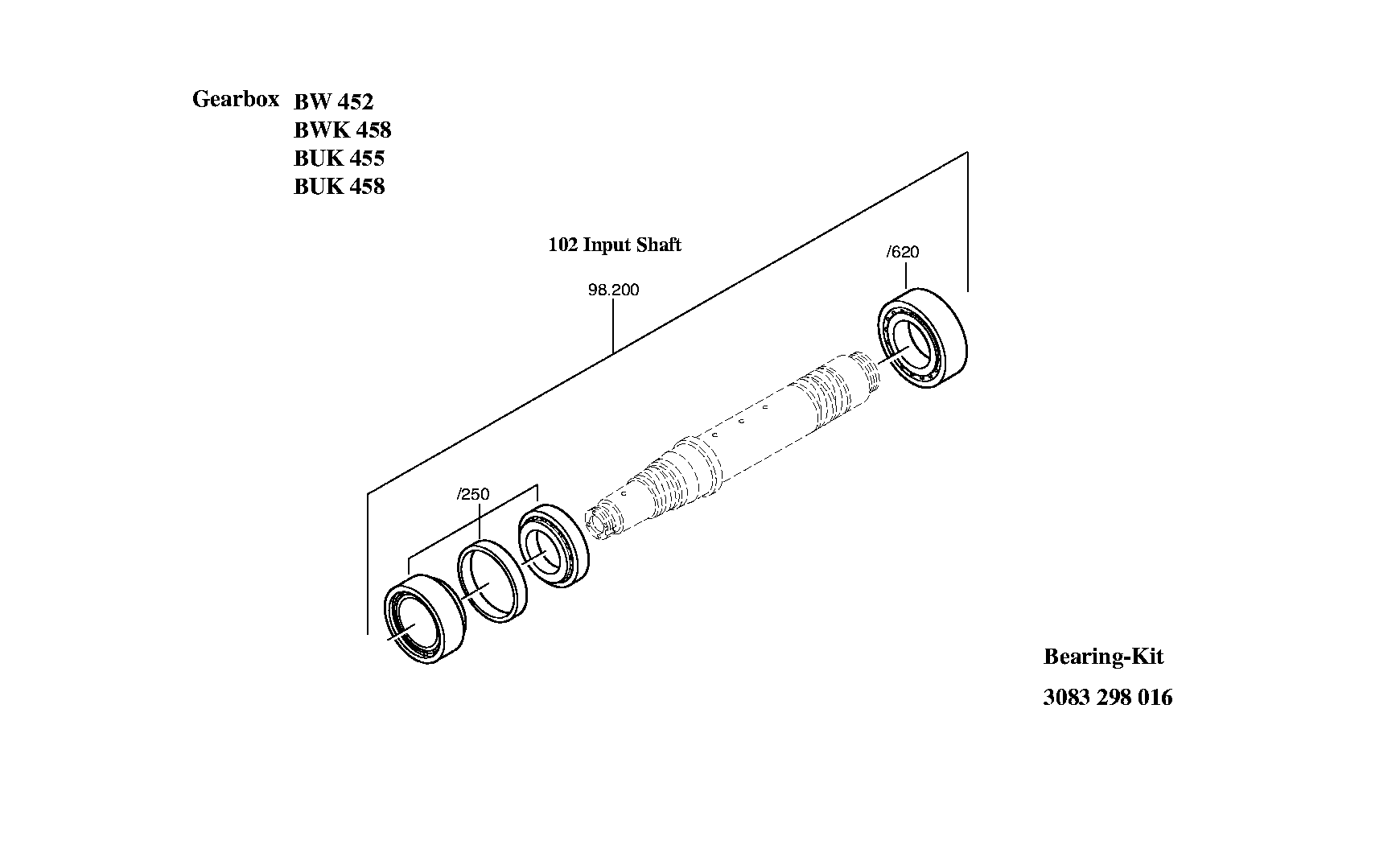 BEARING SET 3083298016 ZF