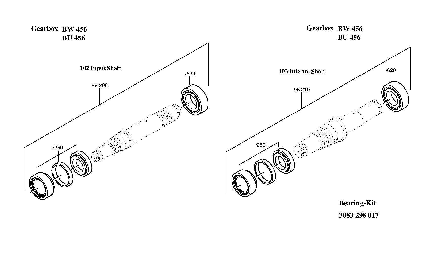 BEARING SET 3083298017 ZF