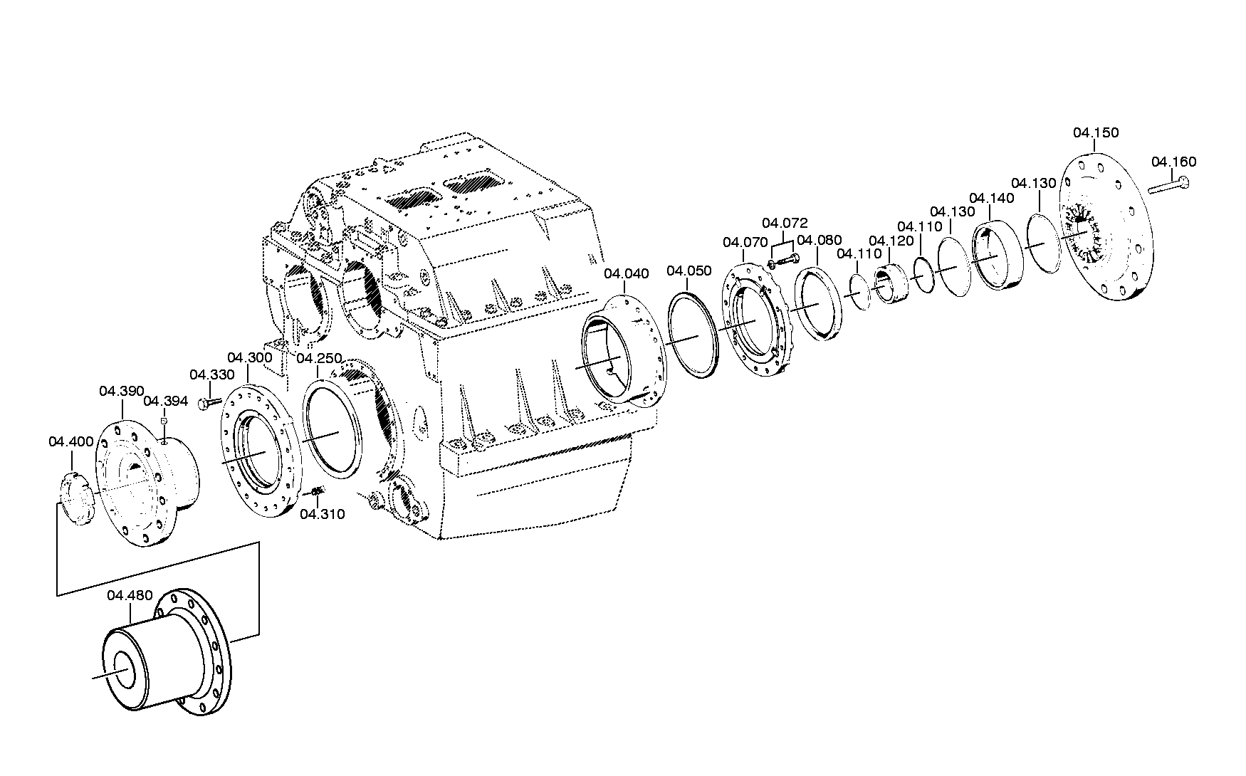 Вторичный вал 3052304061 ZF