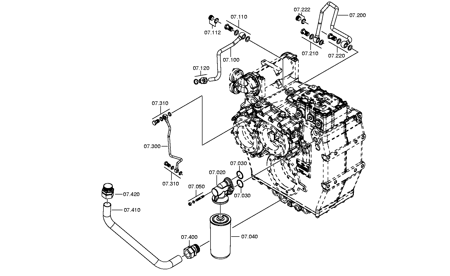 SUCTION LINE 3100307041 ZF