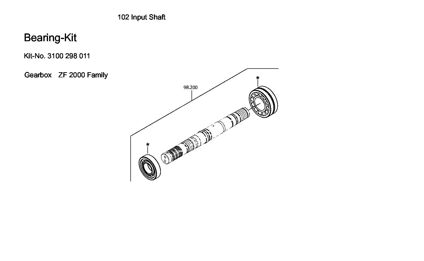 BEARING SET 3100298012 ZF