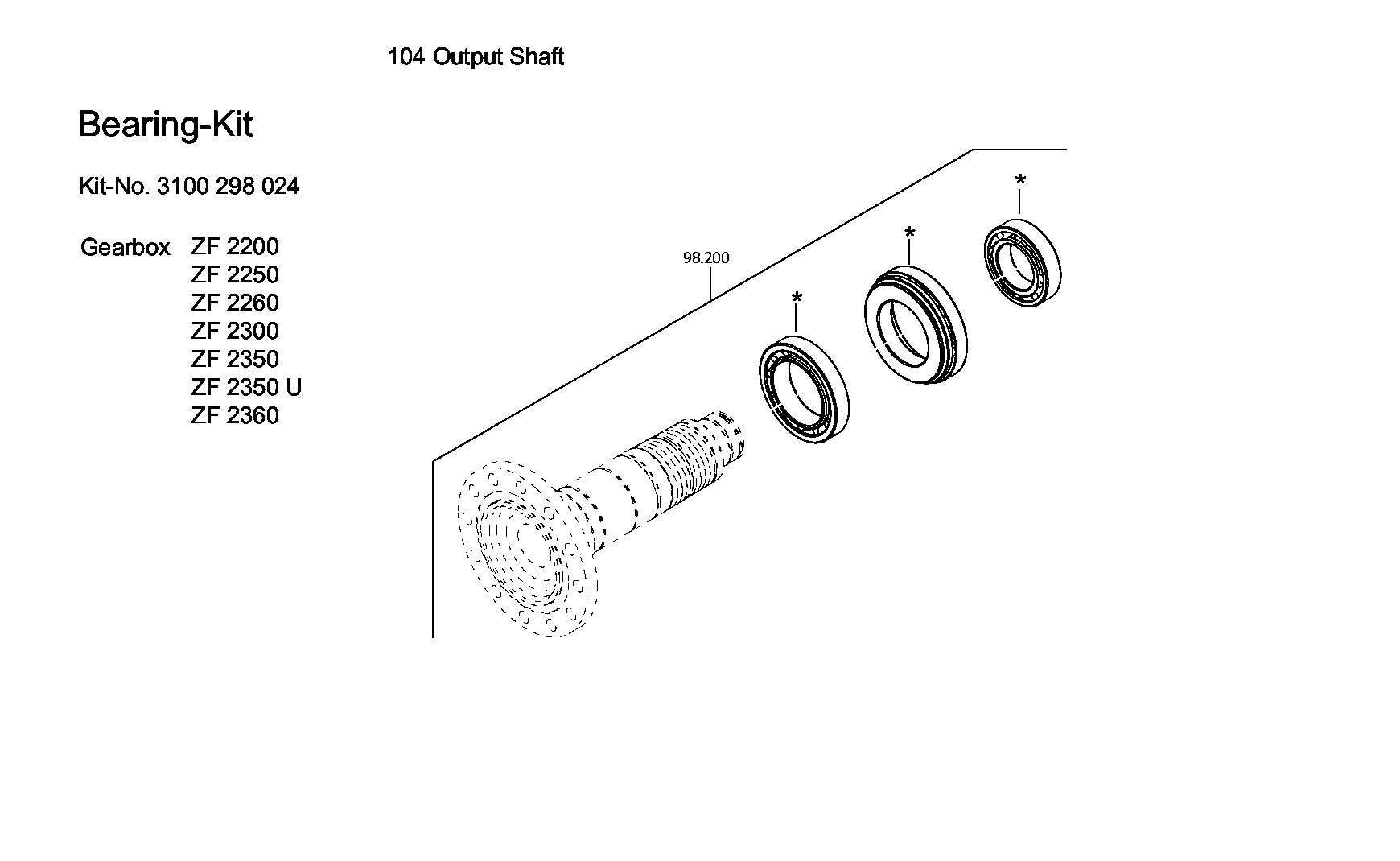 BEARING SET 3100298024 ZF