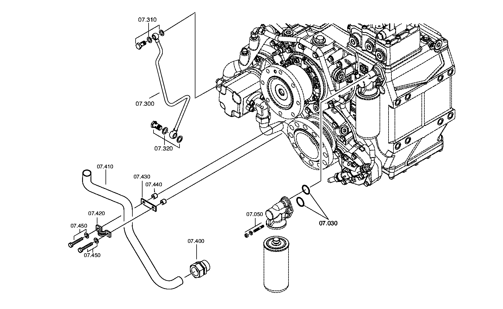 SUCTION LINE 3101307025 ZF