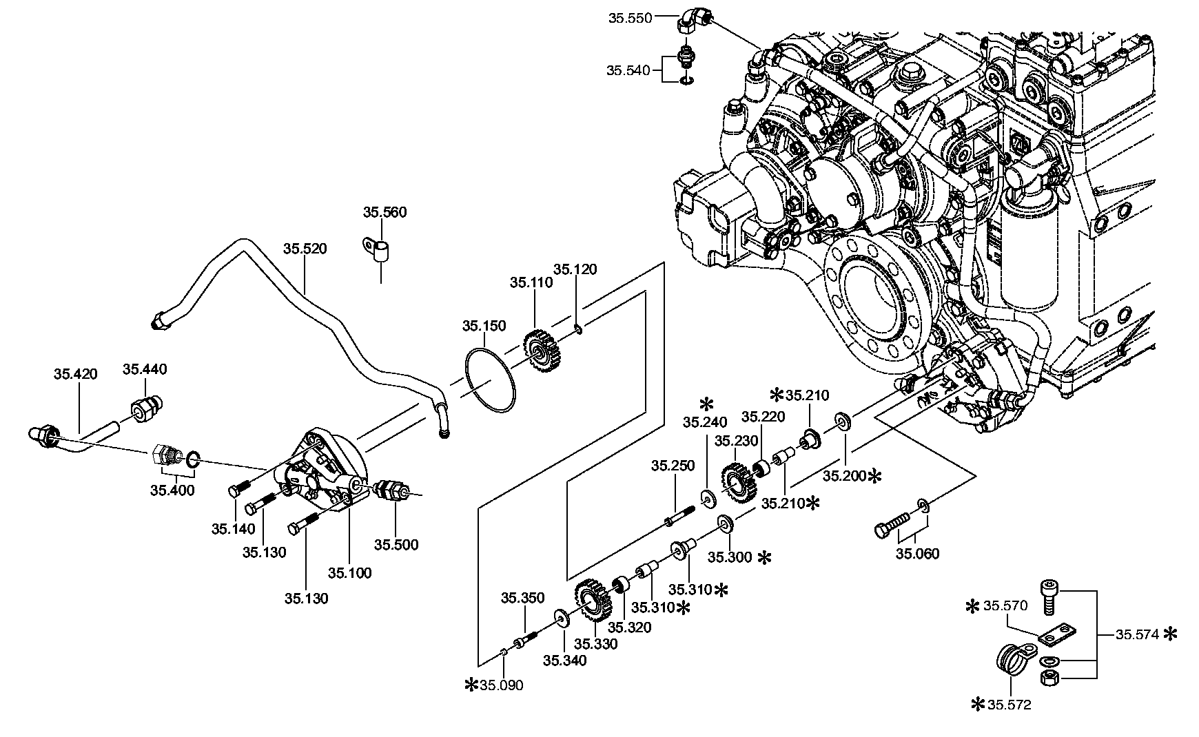 SUCTION LINE 3101207010 ZF