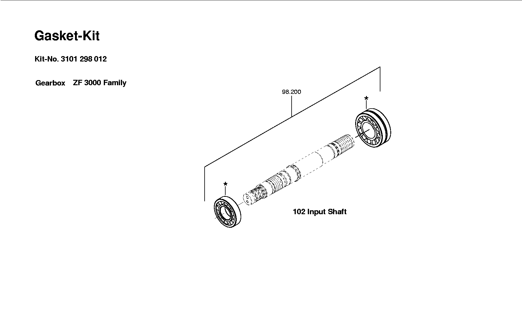 BEARING SET 3101298014 ZF