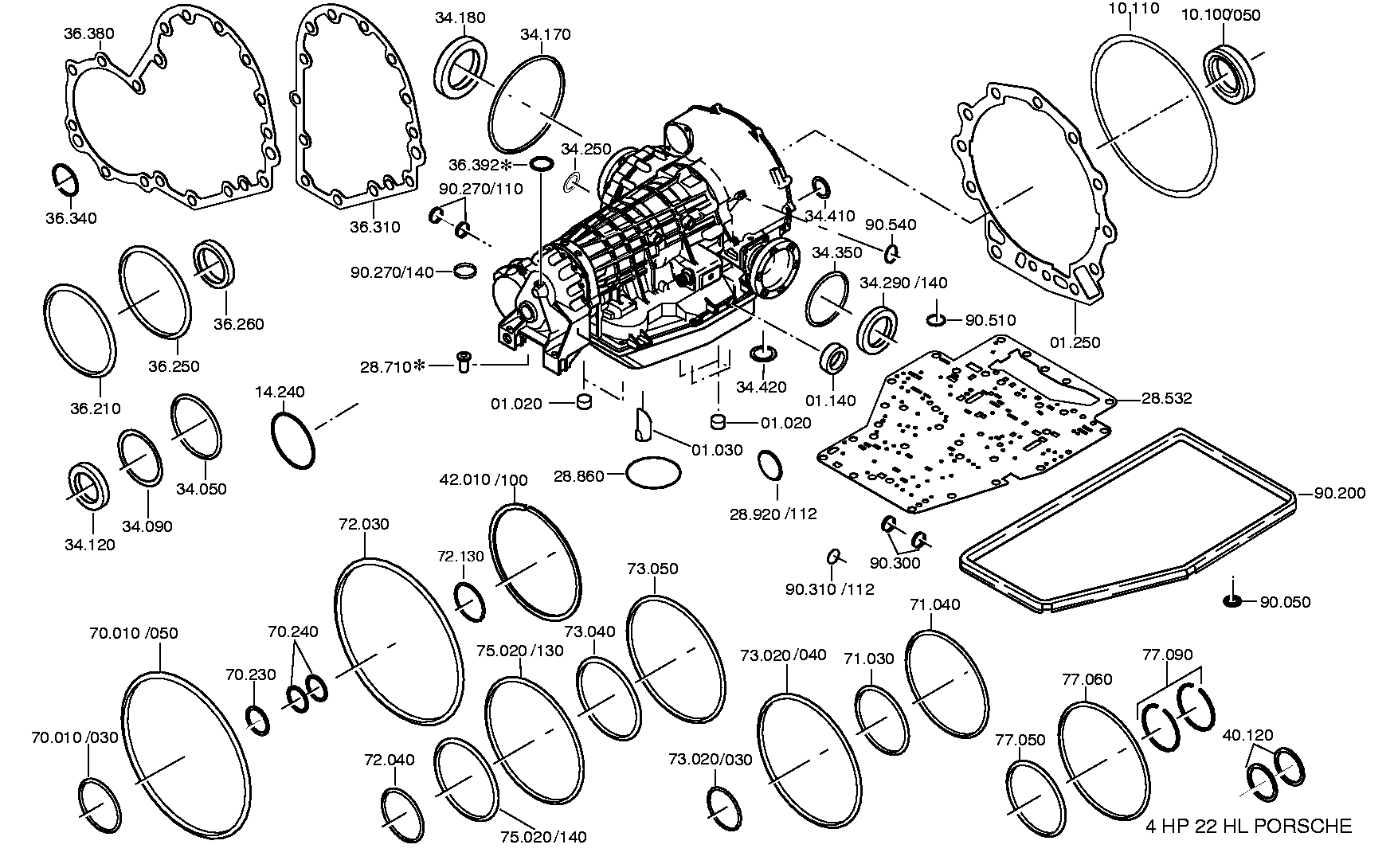 Комплект уплотнений 1043298099 ZF