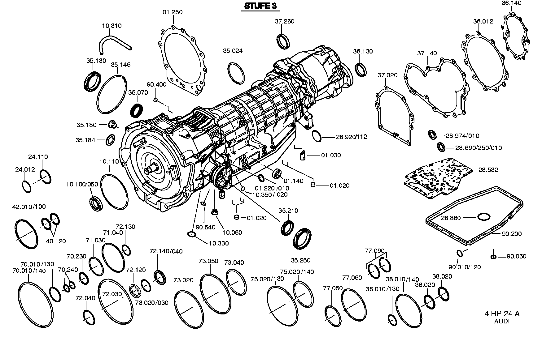 Комплект уплотнений 1043298103 ZF