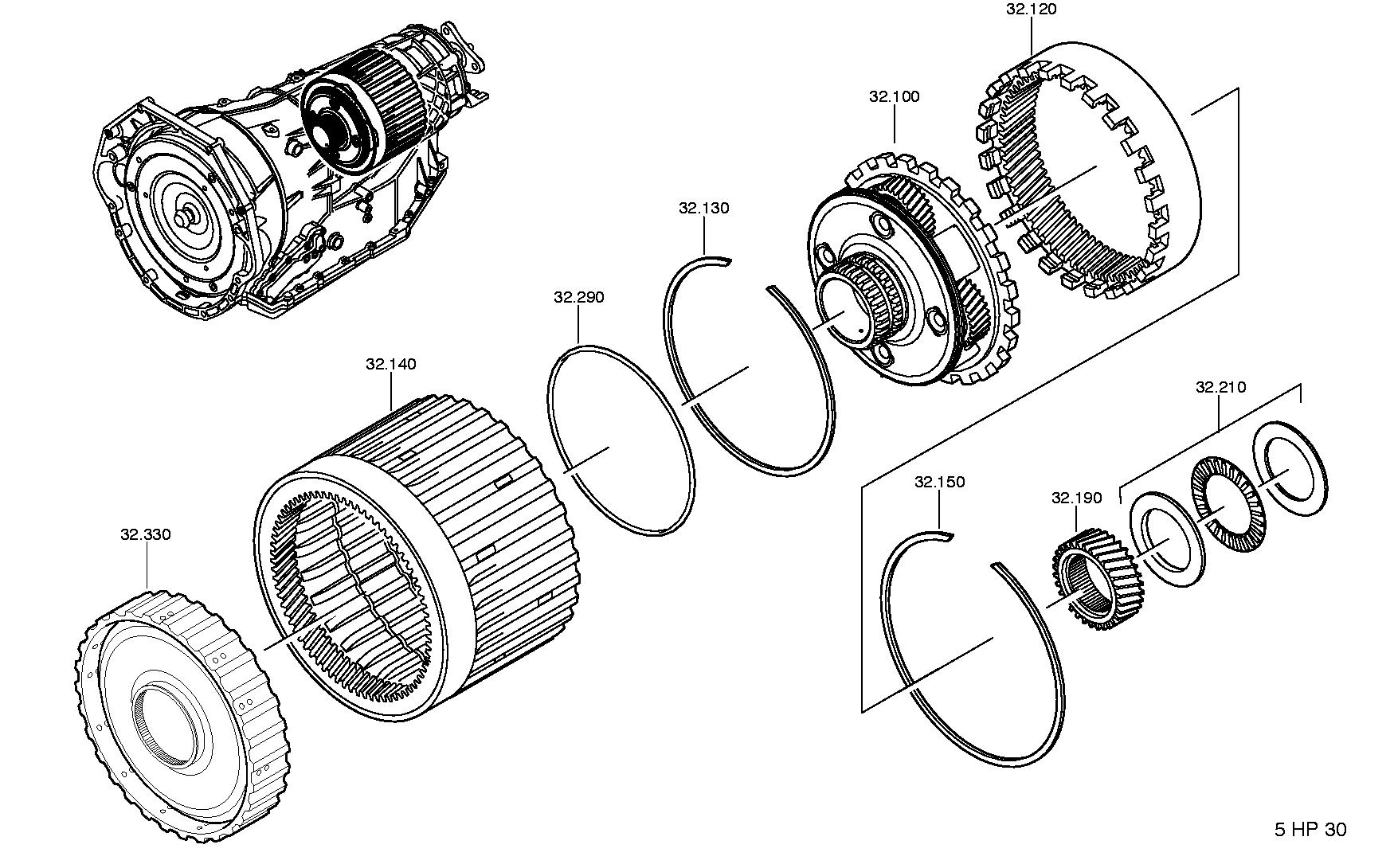 Барабан фрикционных дисков 1055375009 ZF