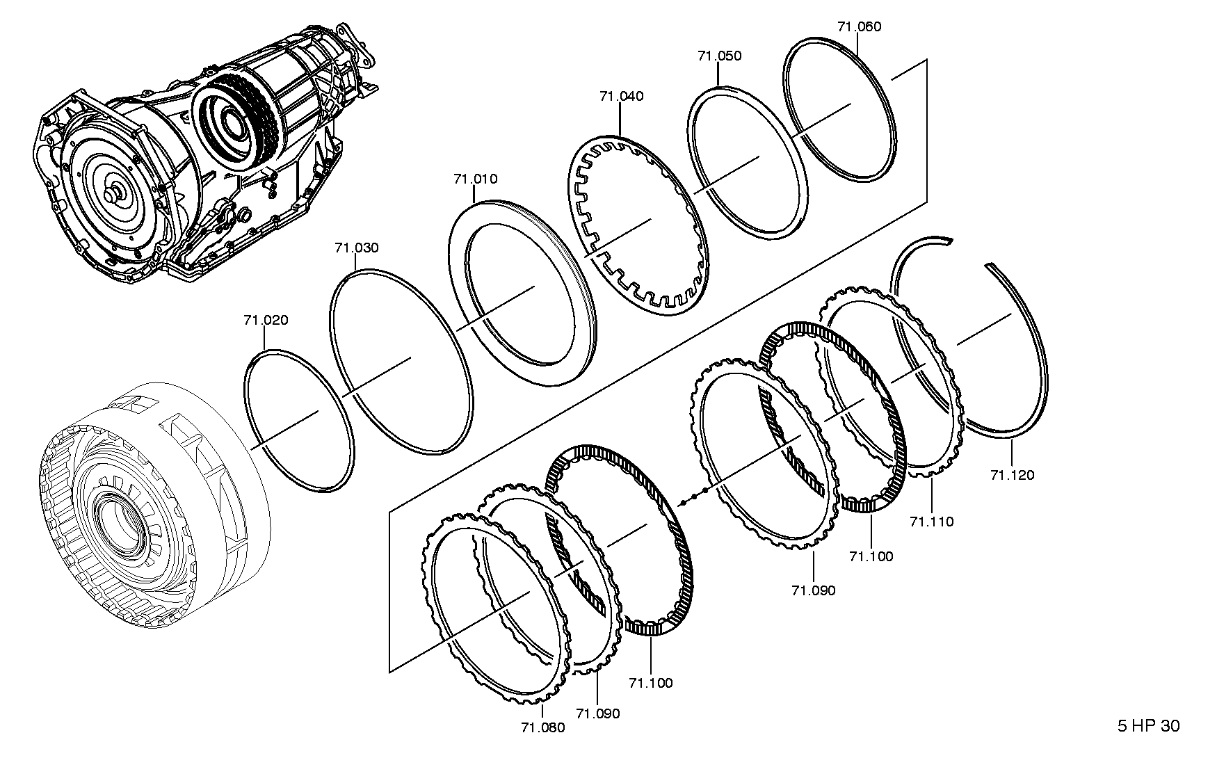 Поршень 1055370084 ZF