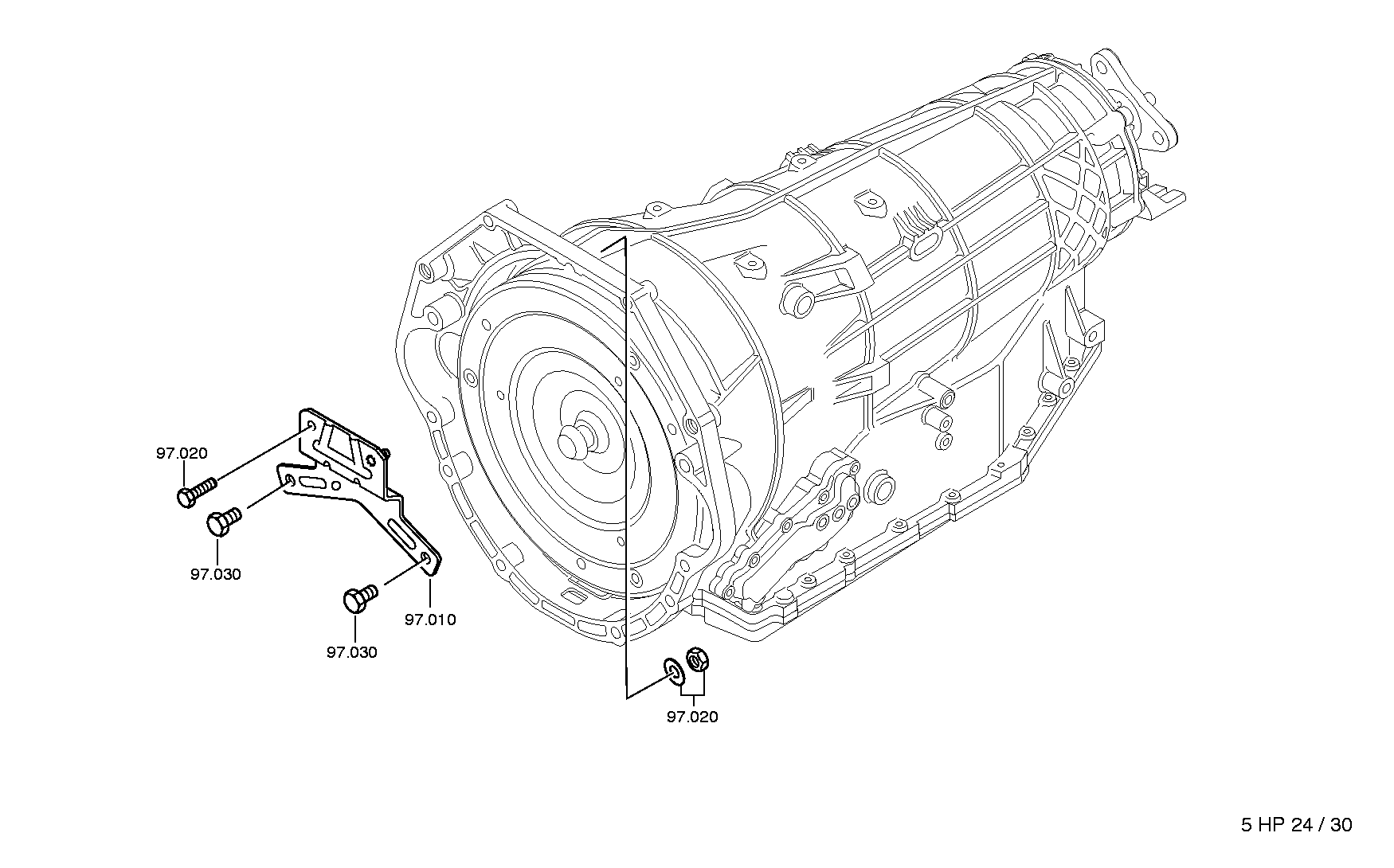 Болт с шестигранной головкой 0636015167 ZF